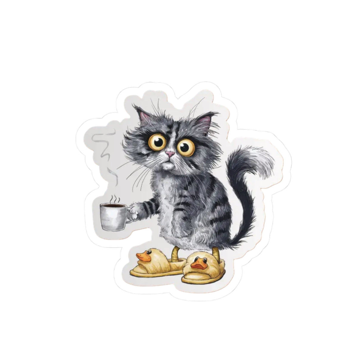 Cute Grumpy Cat Vinyl Sticker