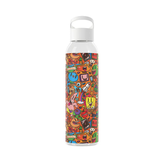 90's Retro Doodle Water Bottle