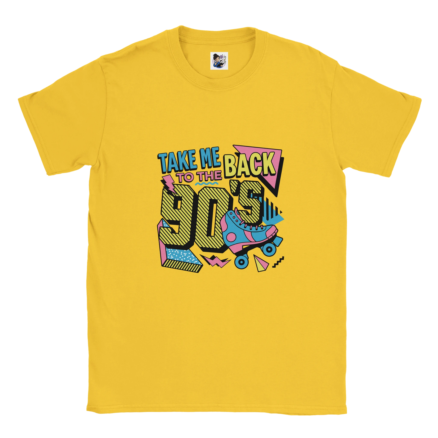 Retro graphic tee featuring a nostalgic 90s-inspired design celebrating skateboarding, music, and vintage culture.