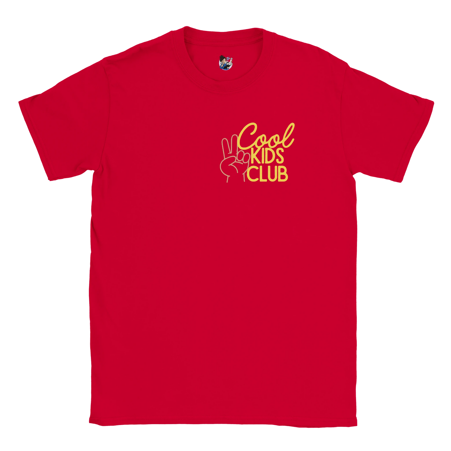 Cool Kids Club t-shirt featuring a playful corner graphic design promoting confidence, individuality, and positive self-expression.