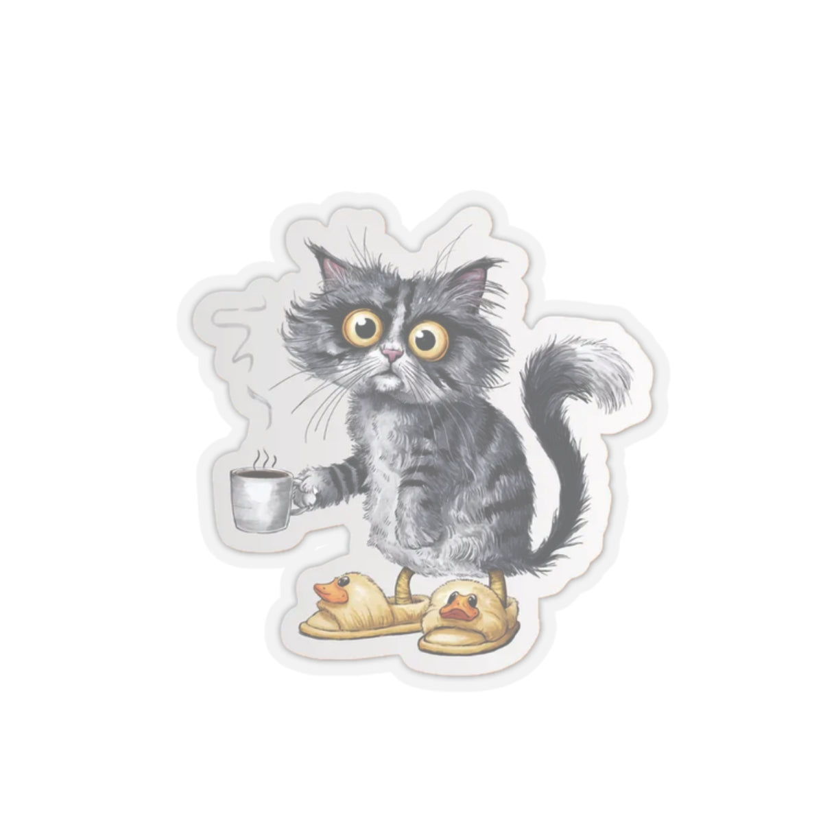 Cute Grumpy Cat Vinyl Sticker