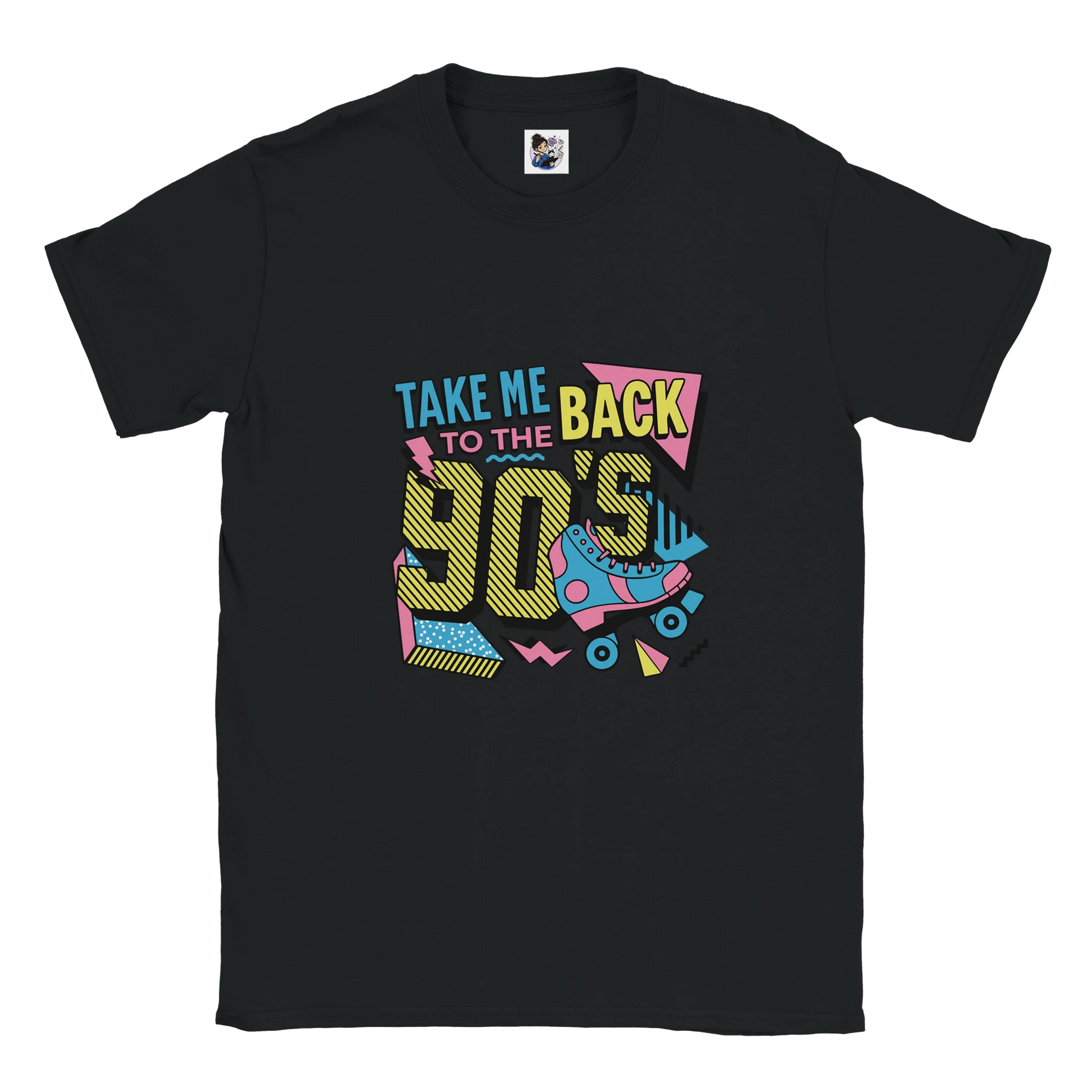 Retro graphic tee featuring a nostalgic 90s-inspired design celebrating skateboarding, music, and vintage culture.