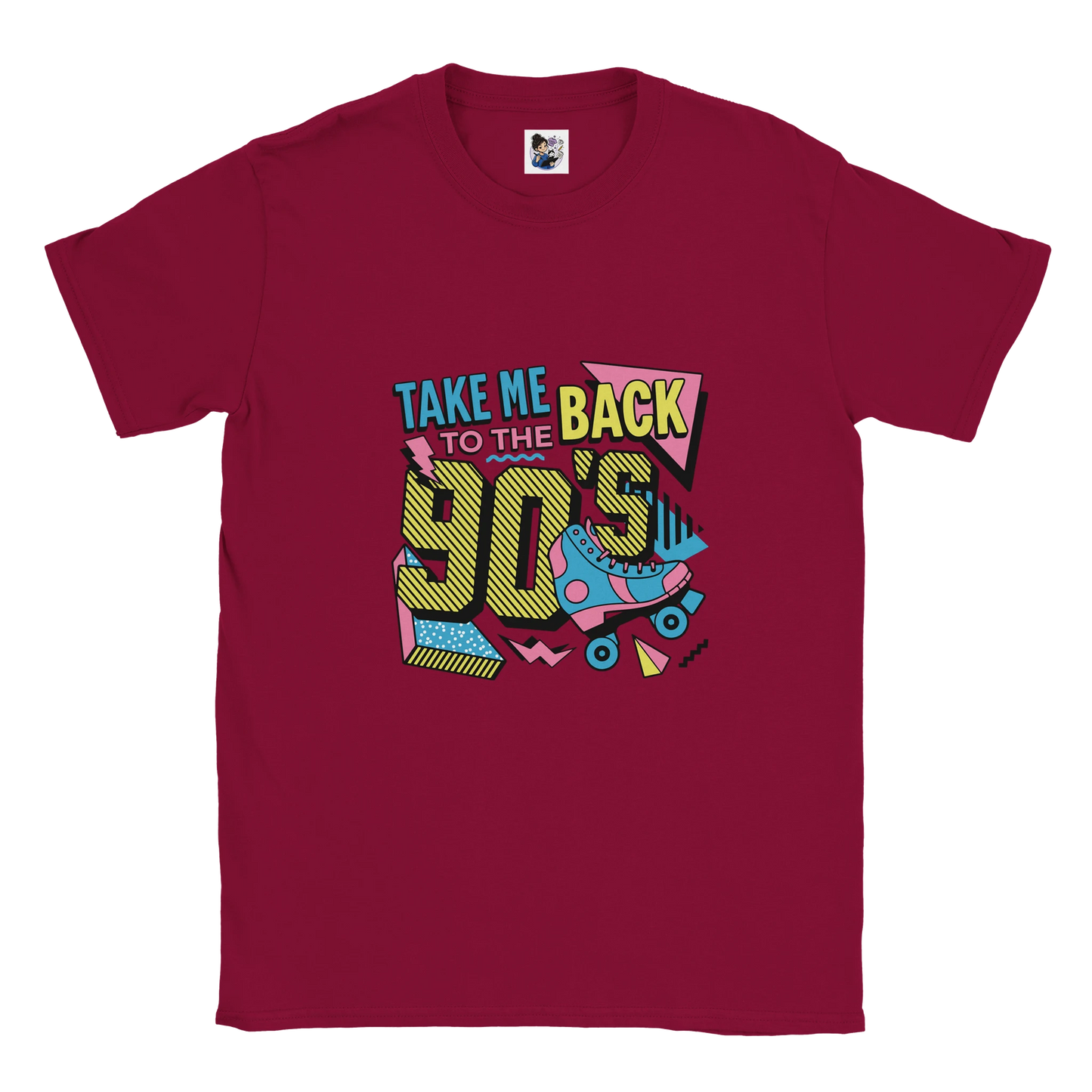 Retro graphic tee featuring a nostalgic 90s-inspired design celebrating skateboarding, music, and vintage culture.