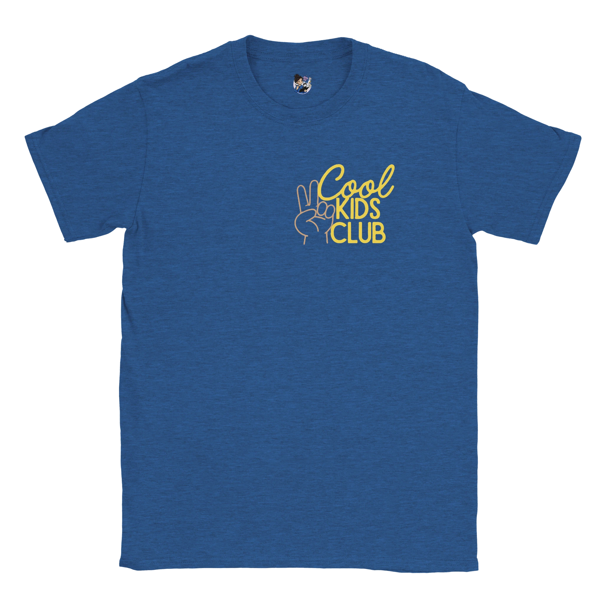 Cool Kids Club t-shirt featuring a playful corner graphic design promoting confidence, individuality, and positive self-expression.