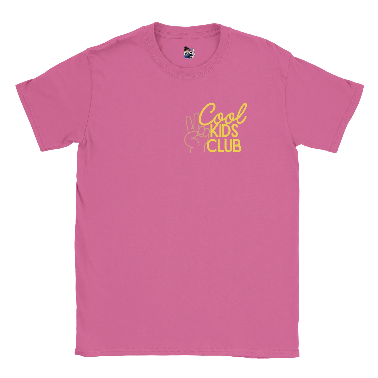 Cool Kids Club t-shirt featuring a playful corner graphic design promoting confidence, individuality, and positive self-expression.