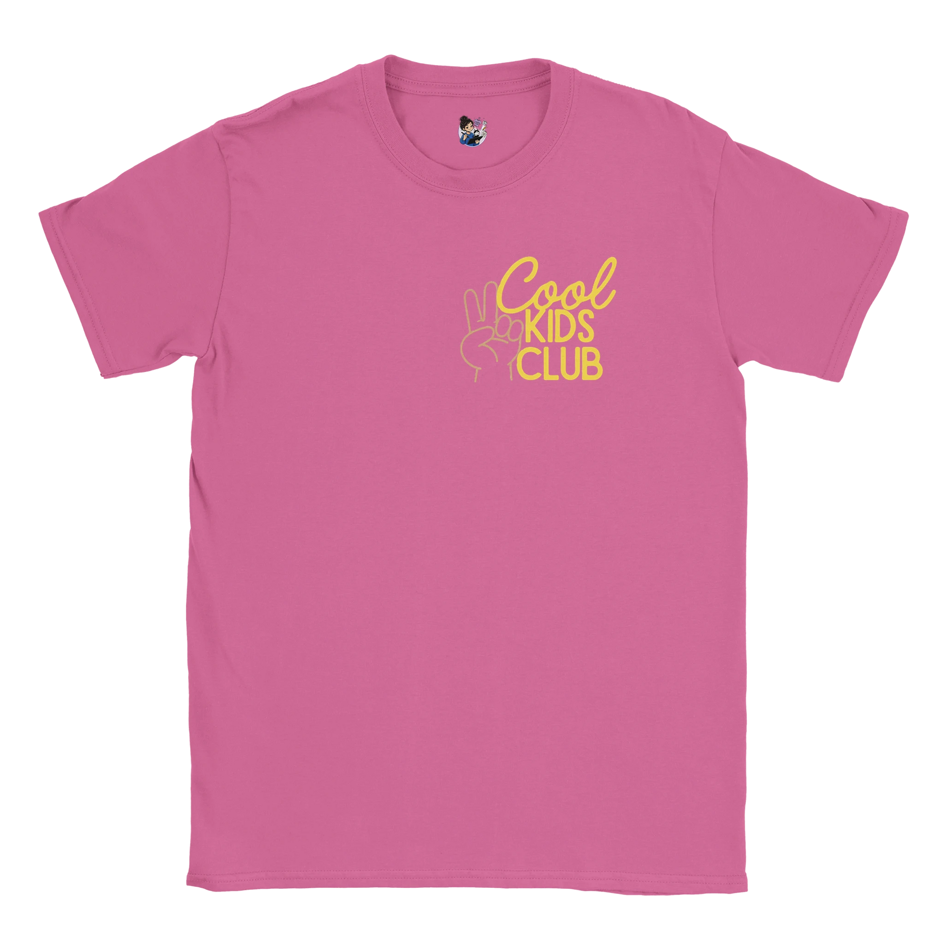 Cool Kids Club t-shirt featuring a playful corner graphic design promoting confidence, individuality, and positive self-expression.
