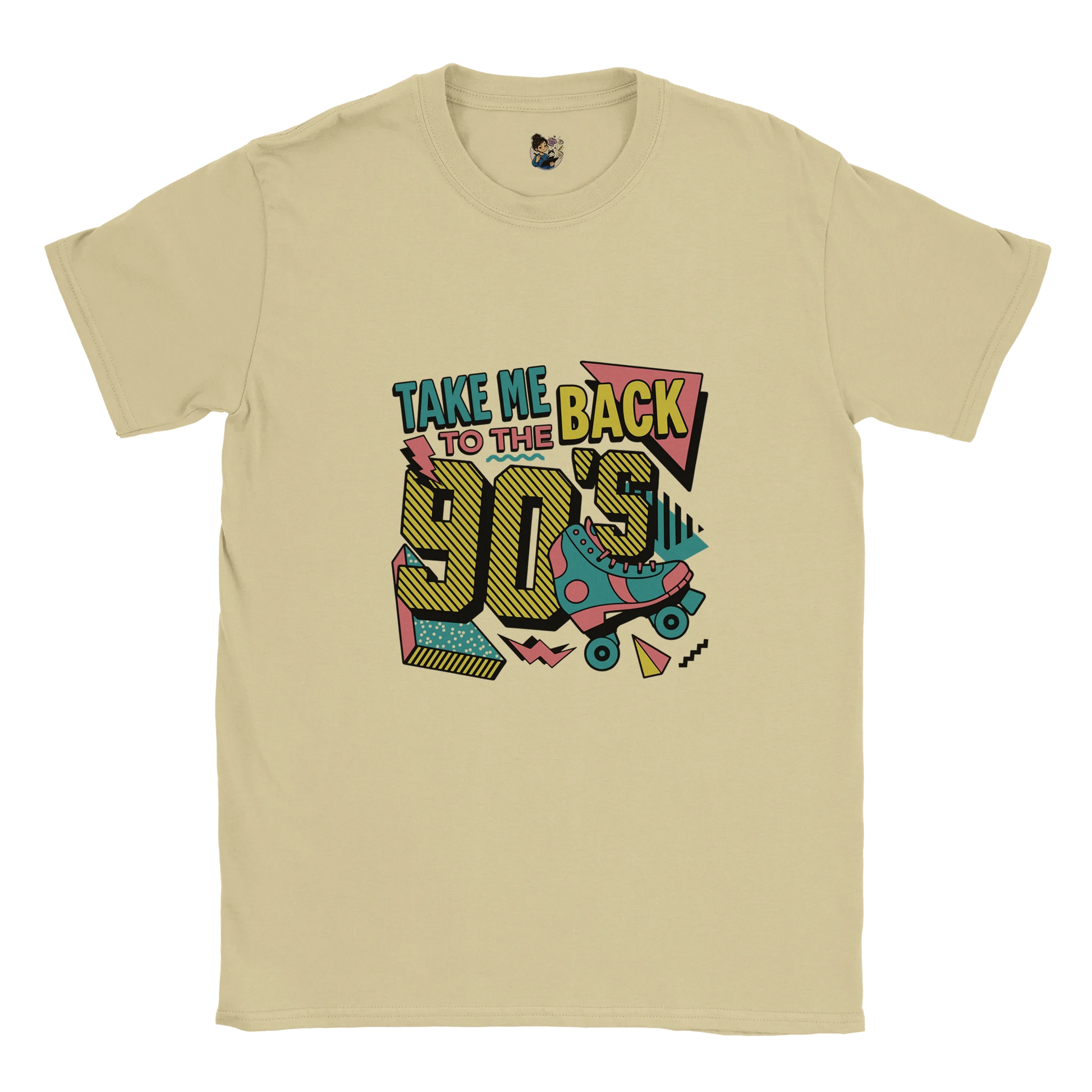 Retro graphic tee featuring a nostalgic 90s-inspired design celebrating skateboarding, music, and vintage culture.