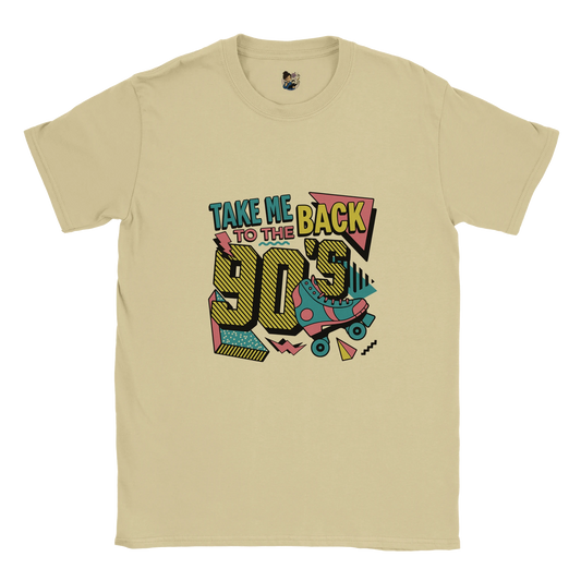 Retro graphic tee featuring a nostalgic 90s-inspired design celebrating skateboarding, music, and vintage culture.